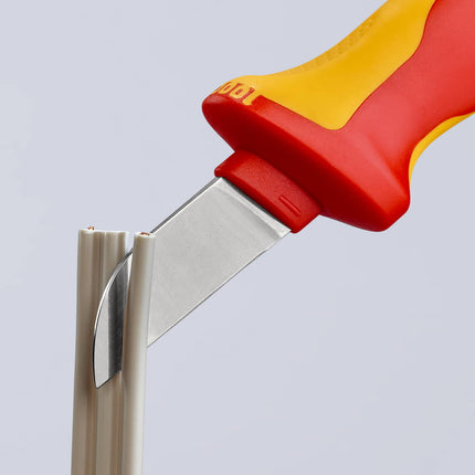 Coltello per cavi KNIPEX lunghezza 190 mm lunghezza lama 50 mm ( 4000817819 )
