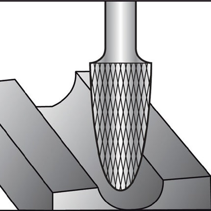 RUKO Frässtift RBF Ø 8 mm Kopflänge 18 mm Schaft-Ø 6 mm ( 4000602854 )