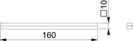 HOPPE Vierkantstift I-Profilstift Vierkant 10 x 100 mm ( 3311003022 )