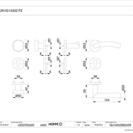 HOPPE Rosettengarnitur Antwerpen E58 42KV 42KVS 1420Z Edelstahl F69 3000252909  3 - toolbrothers