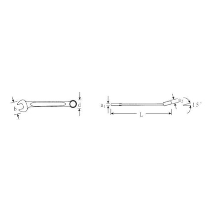 STAHLWILLE Chiave combinata OPEN BOX 13 SW 36 mm Lunghezza 460 mm ( 4000826025 )