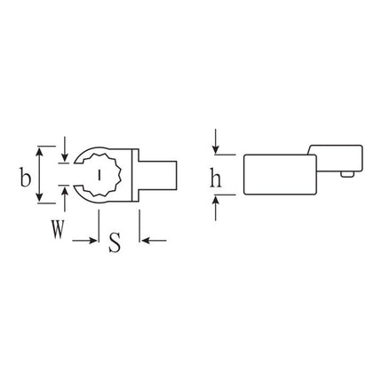STAHLWILLE Chiave per scatole 733/10 13 Larghezza tra i piani 13 mm 9 x 12 mm ( 4000826558 )