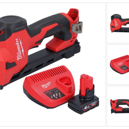 Milwaukee M12 BCST-401 Akku Tacker 12 V 19 x 25,4 mm + 1x Akku 4,0 Ah + Ladegerät