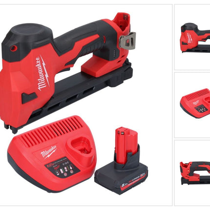 Pinza a batteria Milwaukee M12 BCST-501 12 V 19 x 25,4 mm + 1x batteria ricaricabile 5,0 Ah + caricatore