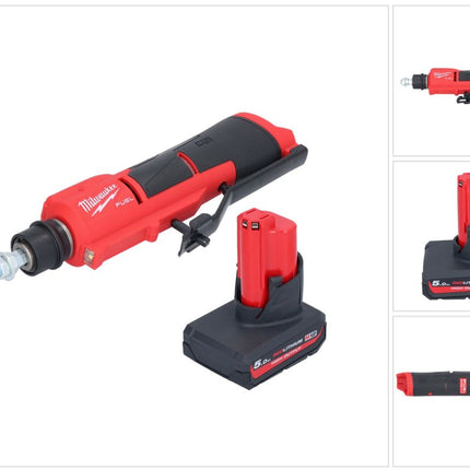 Milwaukee M12 FTB-501 Smerigliatrice a batteria 12 V 7/16" Hex Brushless + 1x batteria 5.0 Ah - senza caricabatterie