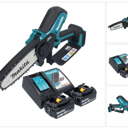 Makita DUC 150 RM201 Akku Kettensäge 18 V 15 cm Brushless + 2x Akku 4,0 Ah + Ladegerät
