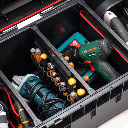 Toolbrothers RHINO XXL Trolley ECO Longer Basic 50 l IP66 Werkzeugkiste mit Laufrädern auf Metallachse und Doppelteleskopgriff