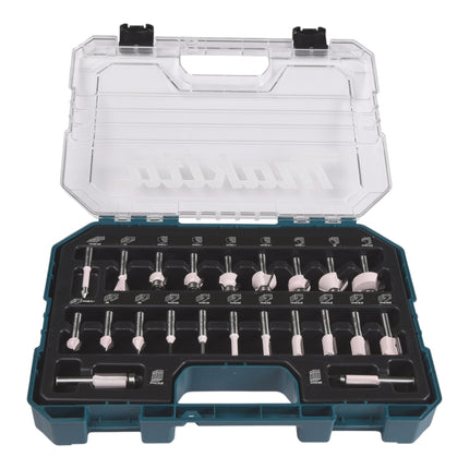 Makita Fräser Set ( D-74778 ) 22 tlg. 8 mm Schaft für den Möbelbau, Schreiner-, Tischlerarbeiten und Heimwerker