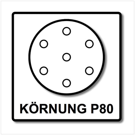 Festool Abrasivo a rete Granat Net STF D125 P80 GR NET/50 125 mm - 50 pz. ( 203294 )